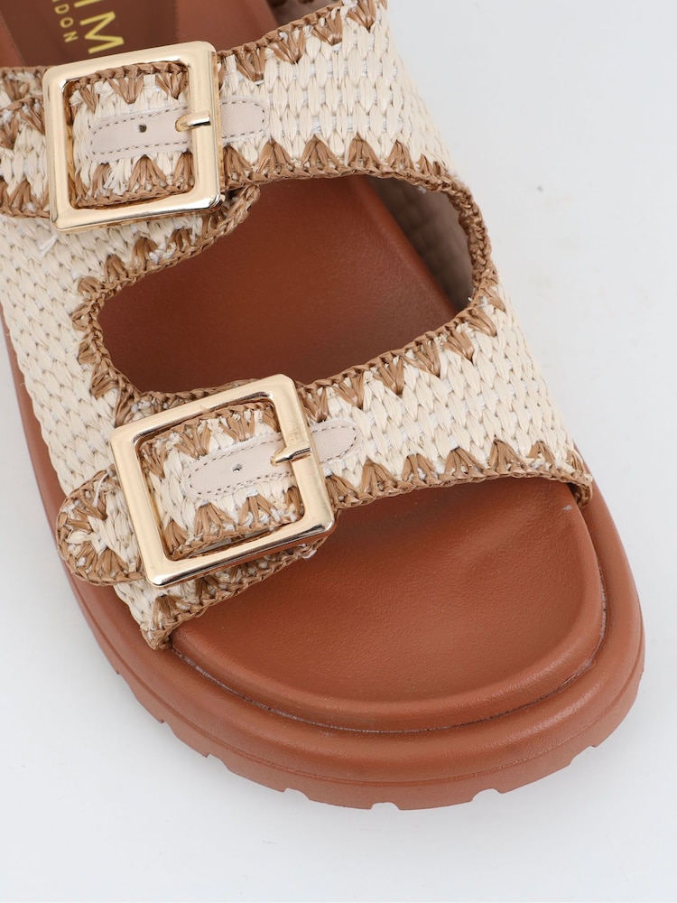 Simmi London Brown Faron Footbed Slides - Image 4 of 4 Simmi London Brown Faron Footbed Slides - Image 4 of 4