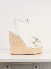 Simmi London Jolie Flower Detail Wedges - Imaginea 2 din 4