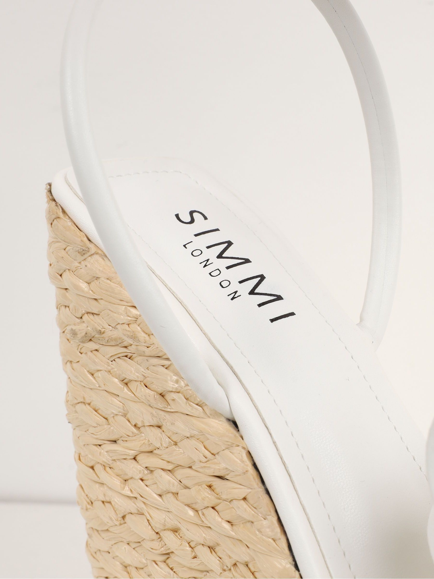 Buy Simmi London White Jolie Flower Detail Wedges from Next USA