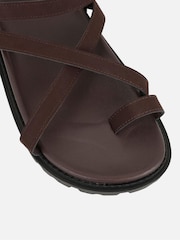 Simmi London Brown Verity Footbed Sandals - Image 4 of 4