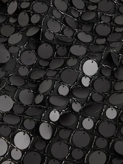 Black Fold Over Sequin Mini Dress - Image 2 of 3