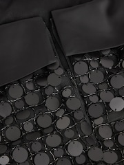 Black Fold Over Sequin Mini Dress - Image 3 of 3