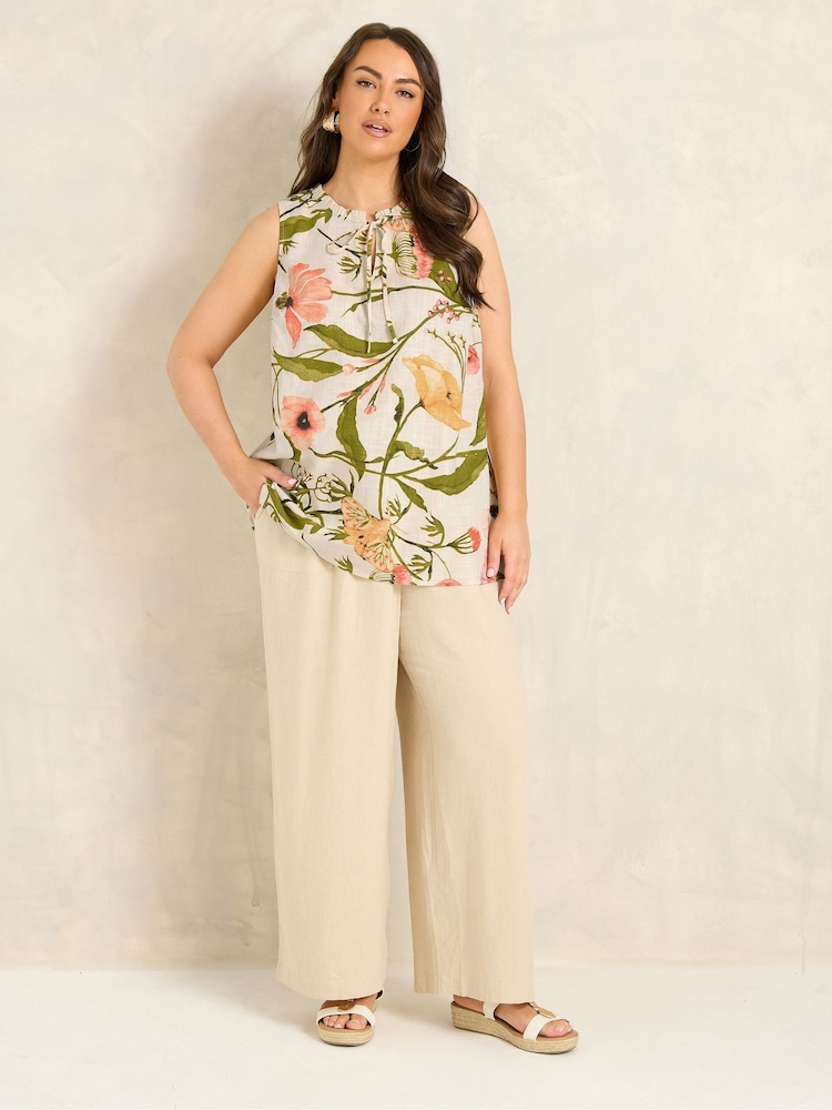 Evans Natural Sleeveless Boho Top - Image 2 of 5 Evans Natural Sleeveless Boho Top - Image 2 of 5