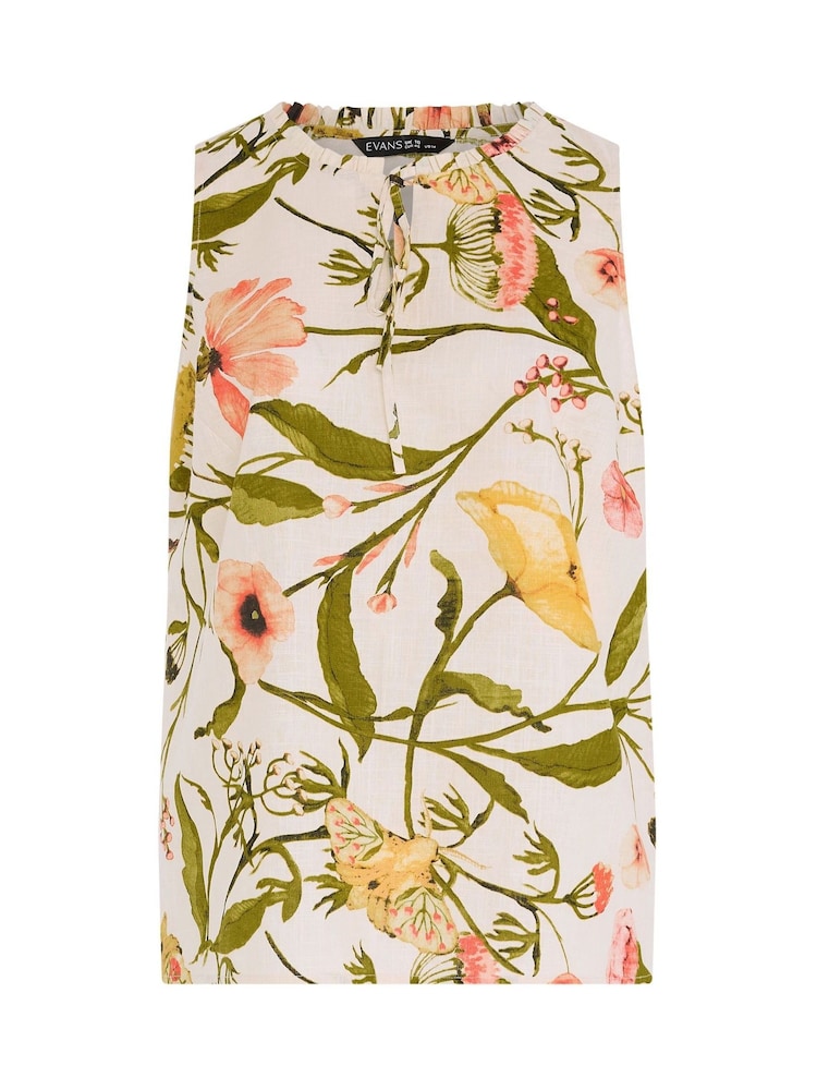 Evans Natural Sleeveless Boho Top - Image 5 of 5 Evans Natural Sleeveless Boho Top - Image 5 of 5