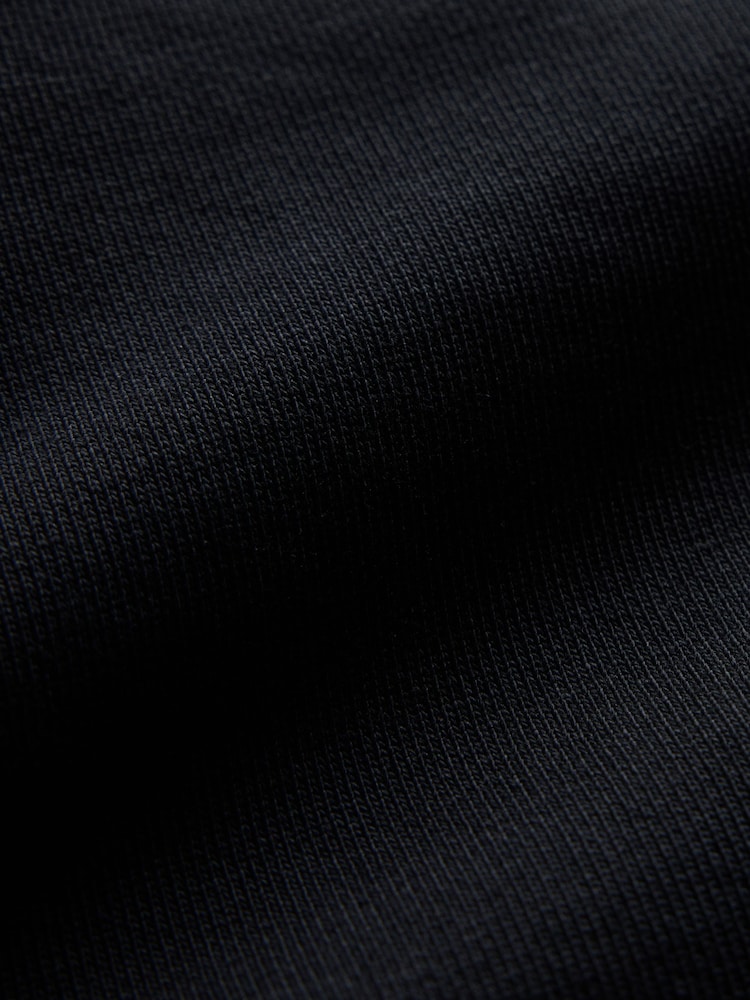 The Set Premium Heavyweight Cotton Straight Leg Joggers Black - Image 3 of 3