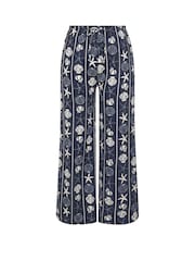 Yours Curve Shell Print Wide Leg Trousers - Imagen 5 de 5