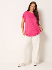 Yours Curve Pink Core T-Shirts 3 Pack - Image 4 of 6