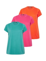 Yours Curve Pink Core T-Shirts 3 Pack - Image 6 of 6