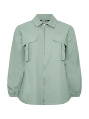 Yours Curve Green Utility Shacket - Image 6 of 6