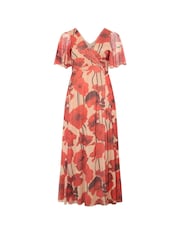 Yours Curve Natural London Angel Sleeve Mesh Maxi Dress - Image 5 of 5