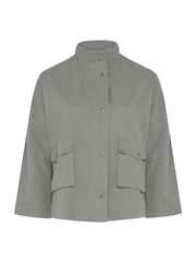 Yours Curve Grey Limited Washed Utility Jacket - Image 6 of 6