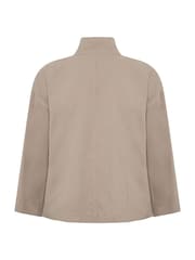 Yours Curve Brown Limited Washed Utility Jacket - Image 6 of 6