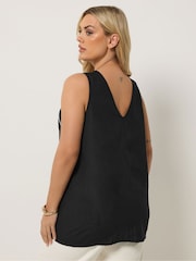 Yours Curve Black Stitched Detail Vest - Image 3 of 4