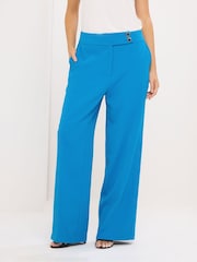 Star by Julien MacDonald Blue Button Tab Wide Leg Trousers - Image 2 of 5