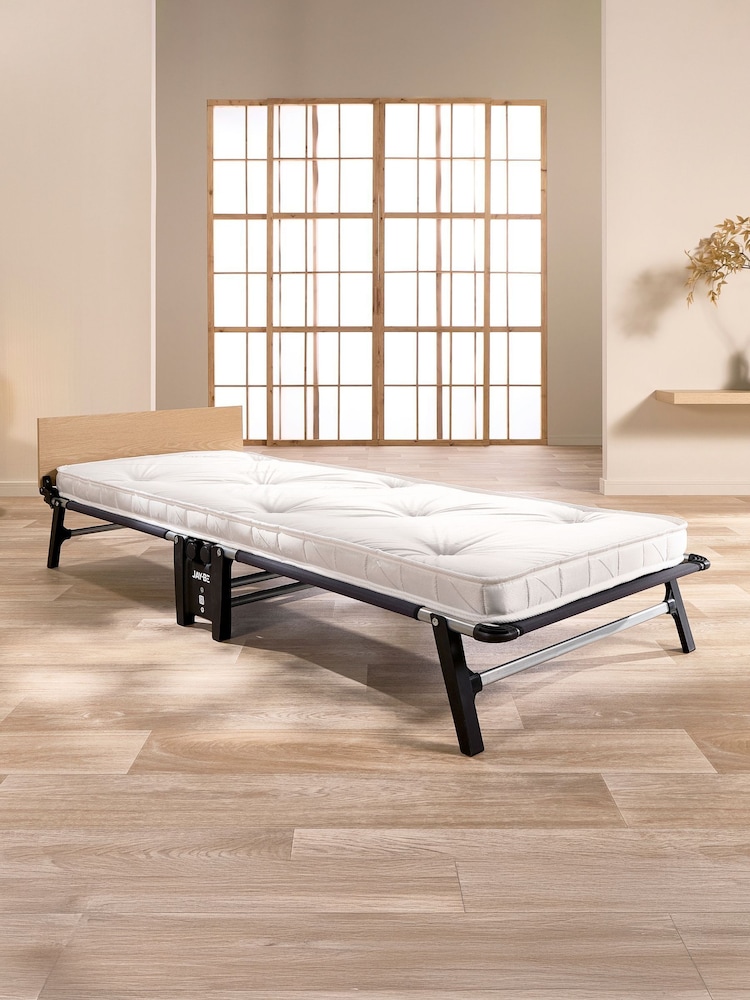 Jay-Be Black and White Quick Folding Bed with Pocket Sprung Mattress - Image 1 of 6 Jay-Be Black and White Quick Folding Bed with Pocket Sprung Mattress - Image 1 of 6
