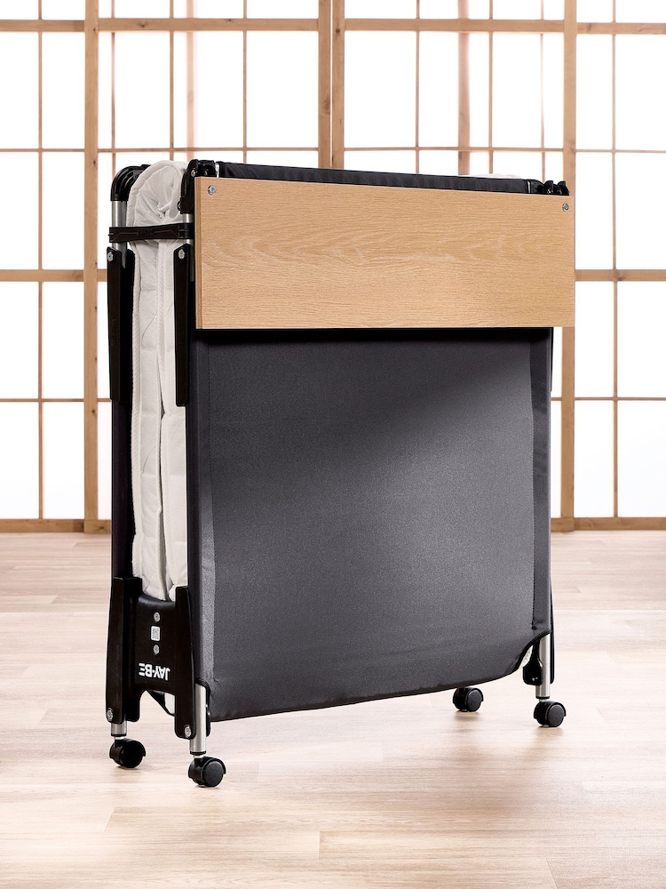 Jay-Be Black and White Quick Folding Bed with Pocket Sprung Mattress - Image 2 of 6 Jay-Be Black and White Quick Folding Bed with Pocket Sprung Mattress - Image 2 of 6