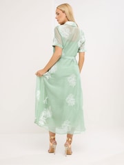 Star by Julien MacDonald Green Embroidered Shirt Dress - Image 3 of 5