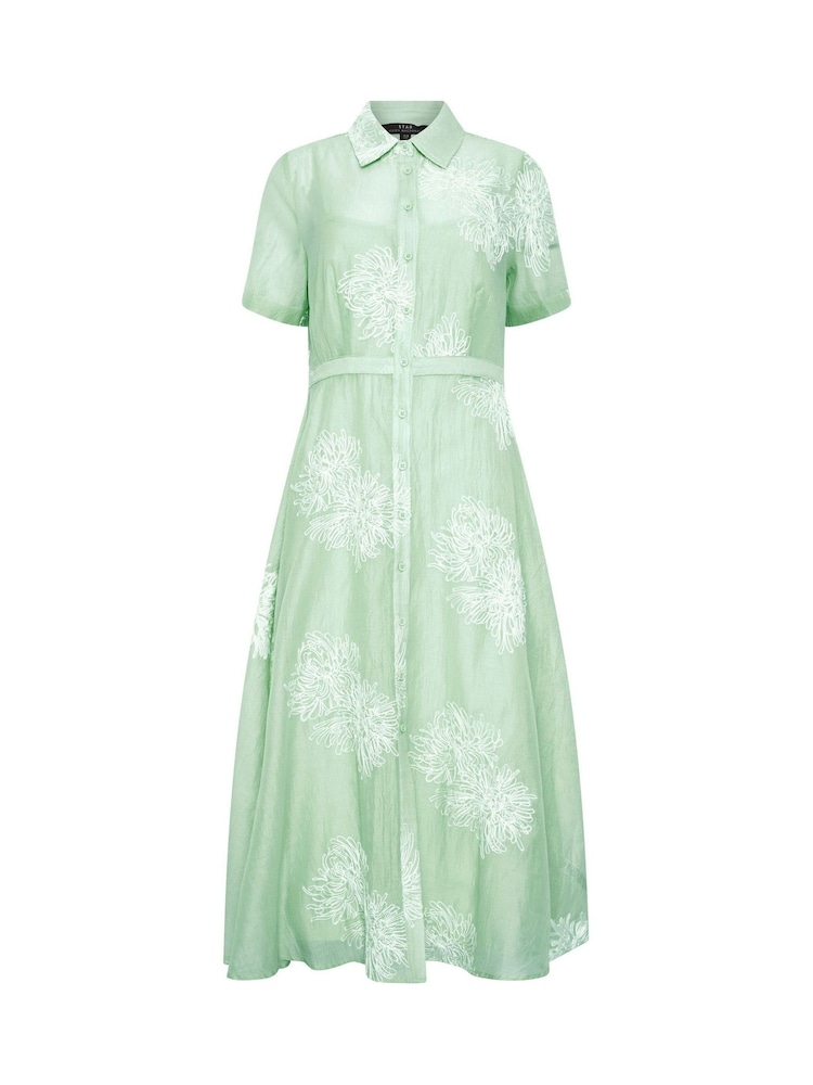 Star by Julien MacDonald Green Embroidered Shirt Dress - Image 5 of 5 Star by Julien MacDonald Green Embroidered Shirt Dress - Image 5 of 5