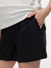 Черный - Mamalicious Maternity Under Bump Jersey Shorts - Изображение 2 5