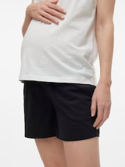 Черный - Mamalicious Maternity Under Bump Jersey Shorts - Изображение 3 5