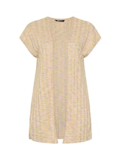 Yours Curve Pink Space Dyed Ribbed Cardigan - Image 5 of 5