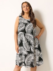 Yours Curve Black Swing Pocket Dress - Image 1 of 5