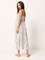 PixieGirl Petite Pink Ditsy Print Midi Dress - Image 3 of 5