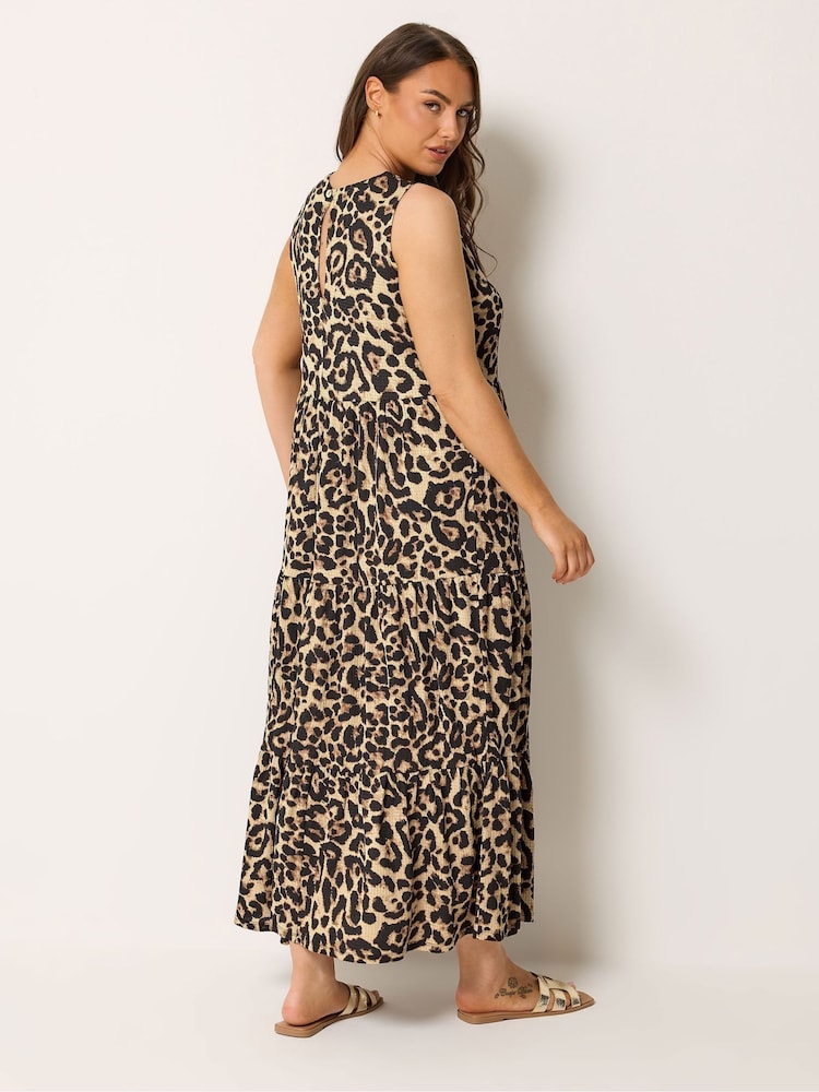 leopard print layered dress Buy Yours Curve Brown Tiered Keyhole Maxi from Next USA bride 2025