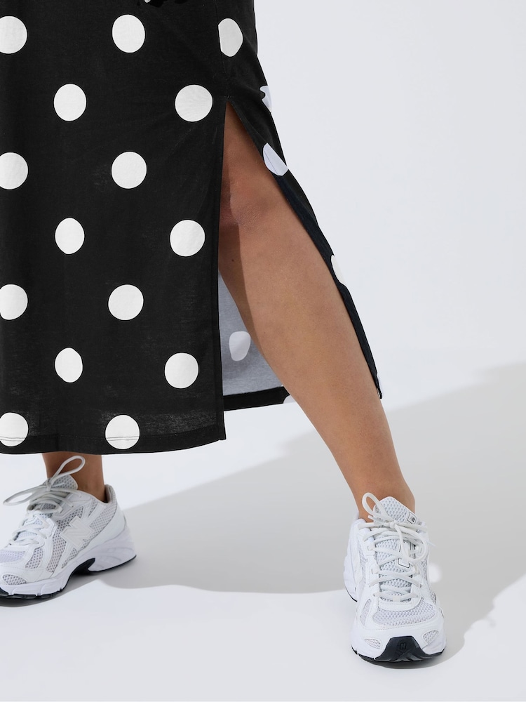 Negro - Yours Curve Limited T-Shirt Maxi Dress - Imagen 4 de 4