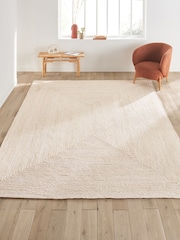 La Redoute Intérieurs Bleached Aftas Rectangular Bleached Jute XL Rug - Image 1 of 4