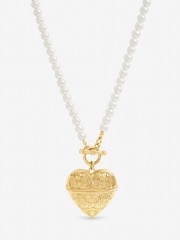 Mood Gold Tone Engraved Heart Necklace - Image 1 of 1