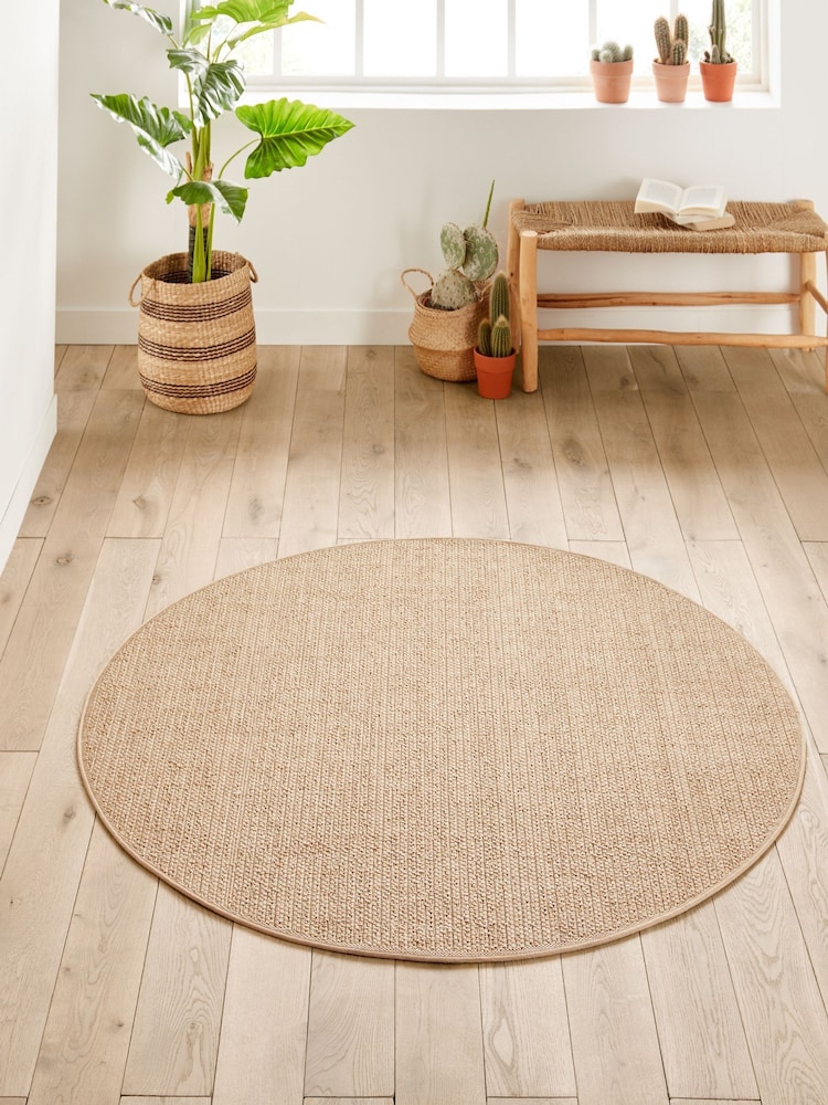 La Redoute Intérieurs Natural Essen Indoor / Outdoor Round Jute-Effect Rug - Image 1 of 4