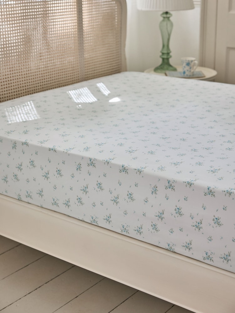 Shabby Chic by Rachel Ashwell® Blue Rosabelle 200 Deep Fitted Thread Count Deep Fitted Sheet - Image 1 of 2