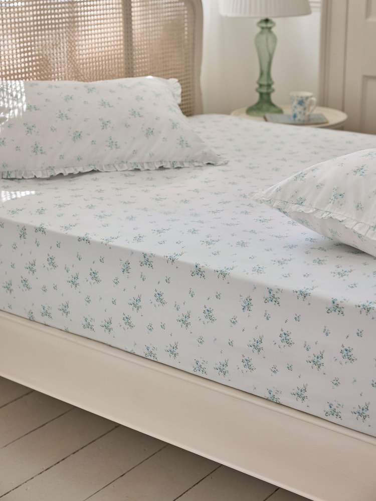 Shabby Chic by Rachel Ashwell® Blue Rosabelle 200 Deep Fitted Thread Count Deep Fitted Sheet - Image 2 of 2