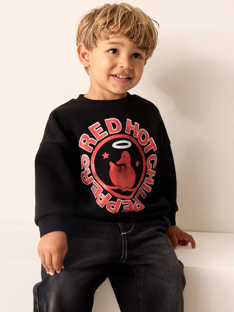 Charcoal Grey Red Hot Chili Peppers Printed Sweatshirt (3mths-8yrs) - Image 2 of 3