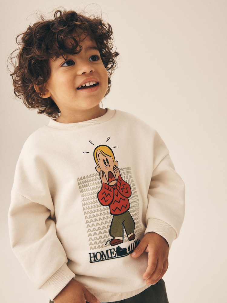 Cream Home Alone Christmas Crew Neck Sweat Top (3mths-8yrs) - Image 4 of 4