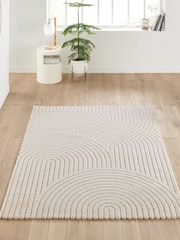 La Redoute Intérieurs Ecru Lodgo Geometric Rug - Image 1 of 4