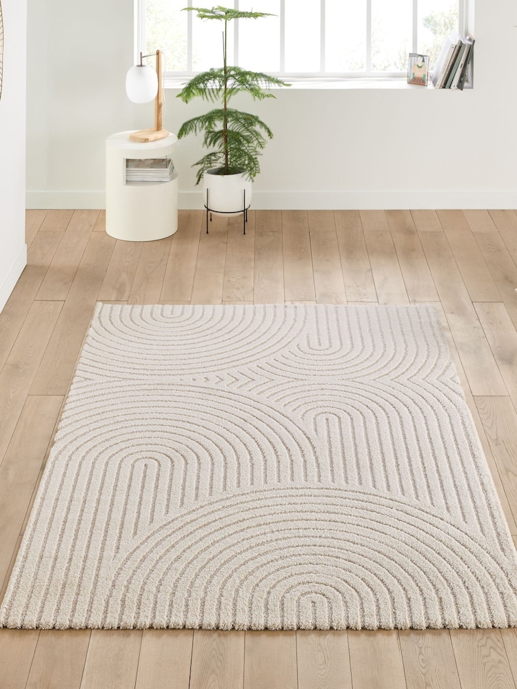 La Redoute Intérieurs Ecru Lodgo Geometric Rug - Image 1 of 4