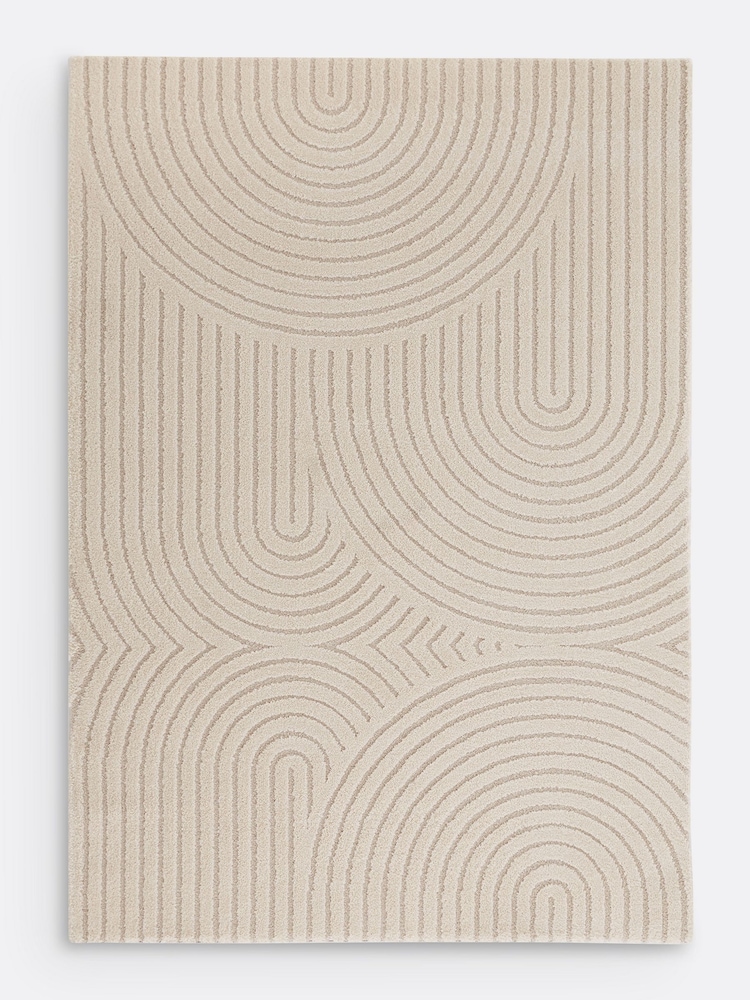 La Redoute Intérieurs Ecru Lodgo Geometric Rug - Image 2 of 4