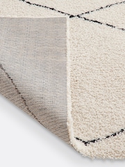 La Redoute Intérieurs Ecru Black Fatouh Berber Style Square Rug - Image 4 of 4