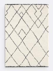 La Redoute Intérieurs White Black Rabisco Berber Style Rug - Image 2 of 4