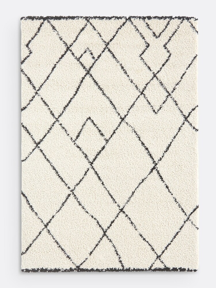 La Redoute Intérieurs White Black Rabisco Berber Style Rug - Image 2 of 4 La Redoute Intérieurs White Black Rabisco Berber Style Rug - Image 2 of 4