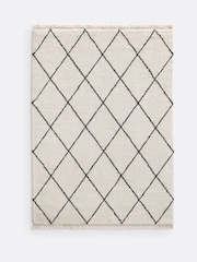 La Redoute Intérieurs White Black Jiraya XL Berber-Style Rug - Image 2 of 3