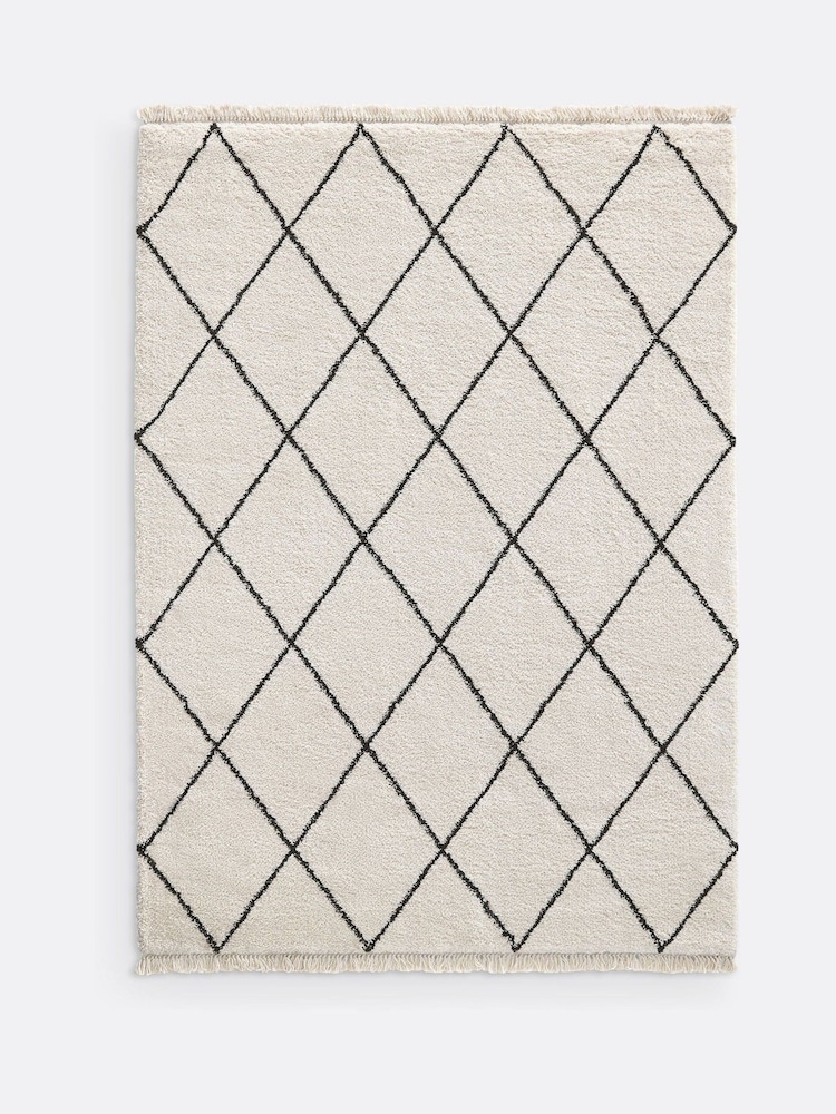 La Redoute Intérieurs White Black Jiraya XL Berber-Style Rug - Image 2 of 3 La Redoute Intérieurs White Black Jiraya XL Berber-Style Rug - Image 2 of 3