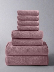 The Set 8 Pack Pink Popcorn Textured Towel Bale - Image 1 of 1