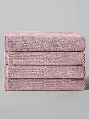 The Set Set of 4 Pink Popcorn Textured Bath Towels - Image 2 of 2