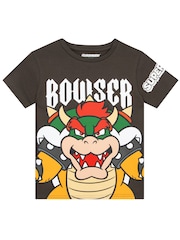 Character Grey Super Mario Bowser T-Shirt - Image 1 of 9