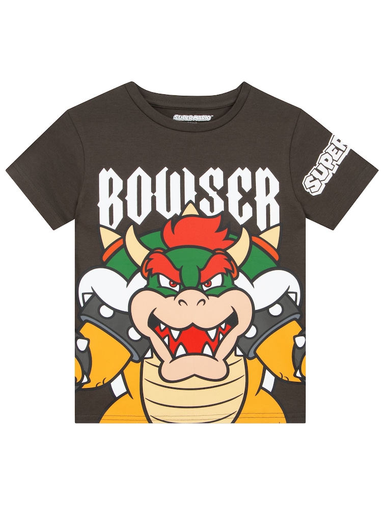 Character Grey Super Mario Bowser T-Shirt - Image 1 of 9
