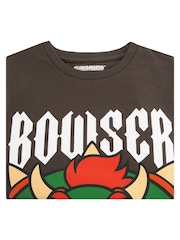 Character Grey Super Mario Bowser T-Shirt - Image 4 of 9