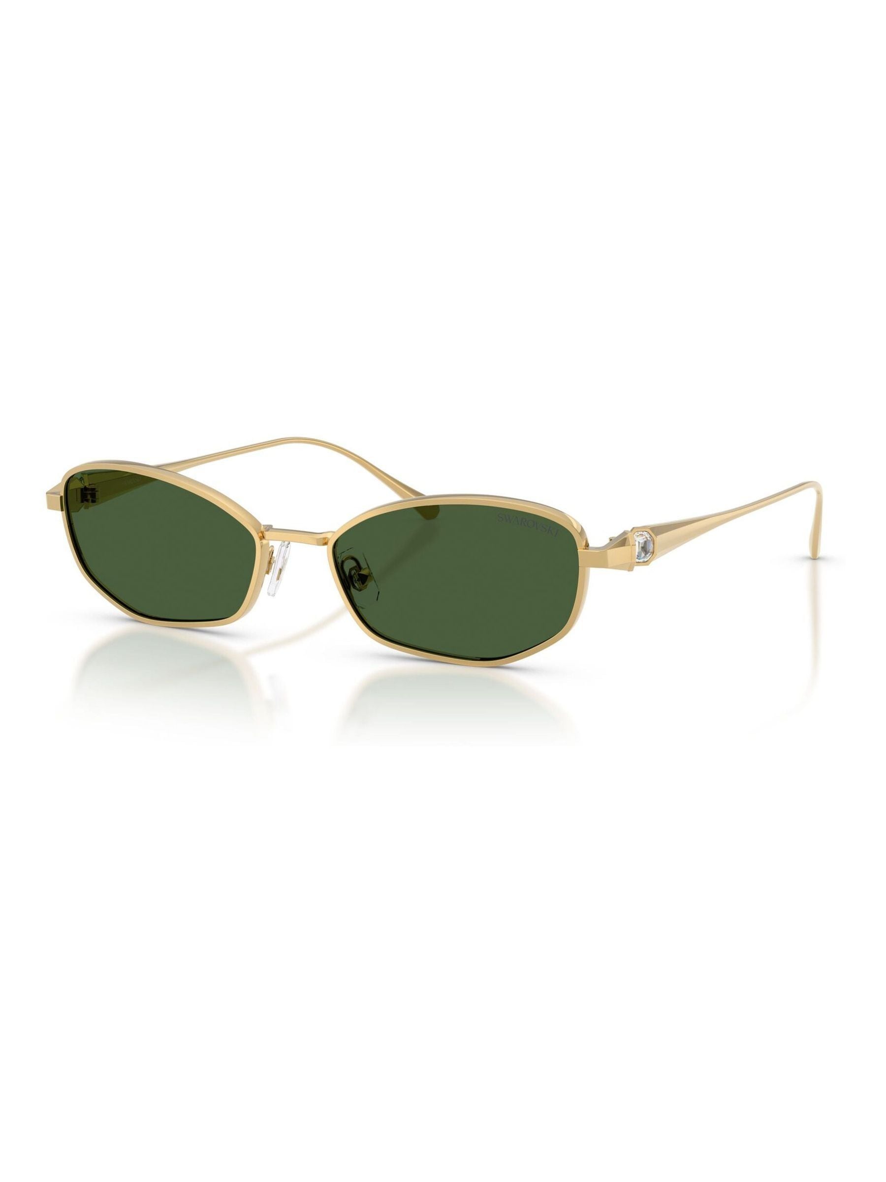 Swarovski Women's Gold 0Sk7042 Pillow Sunglasses - Image 1
